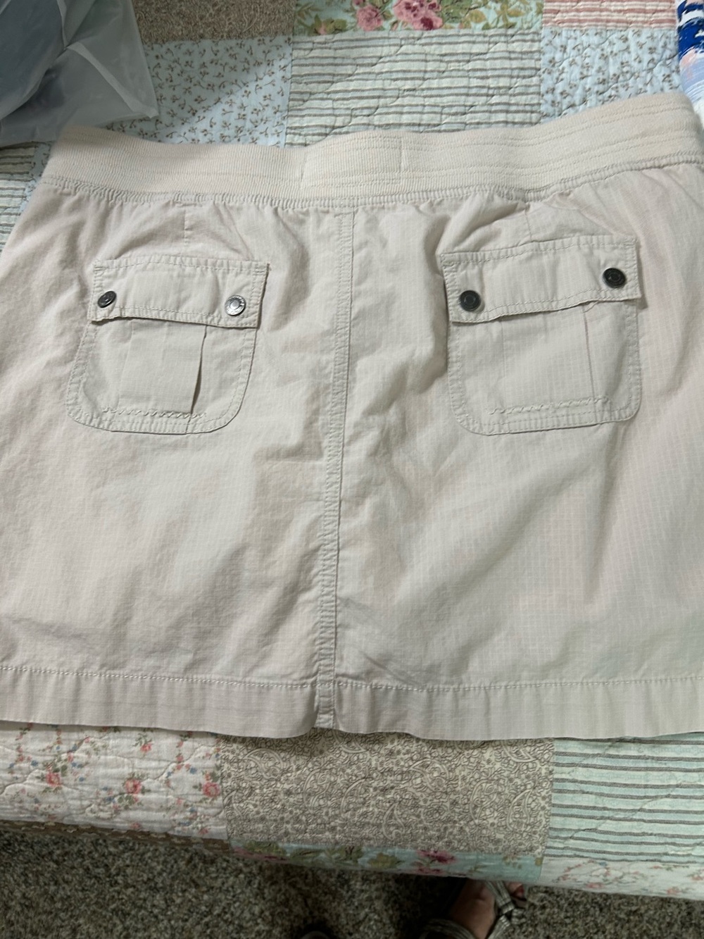 Casual Beige Pocket Skort SE